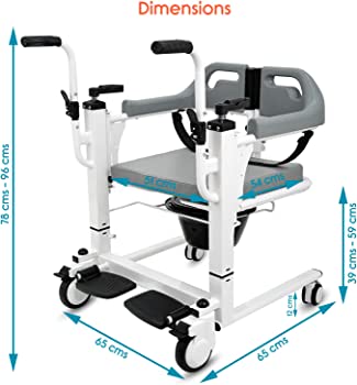 Manual/Hydraulic Patients Transfer Lift Chair with Wheels Medical