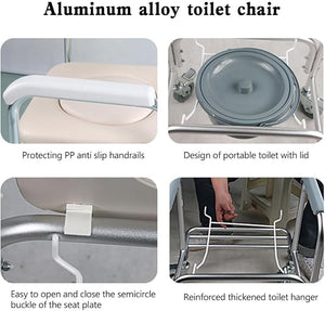 4 IN 1 COMMODE CHAIR, SHOWER CHAIR, WHEELCHAIR & NORMAL CHAIR WITH WHEELS WITH FOOT REST CHINA