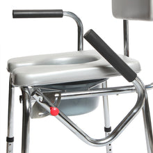 COMMODE CHAIR SILVER WITH CUT WITHOUT WHEELS CHINA