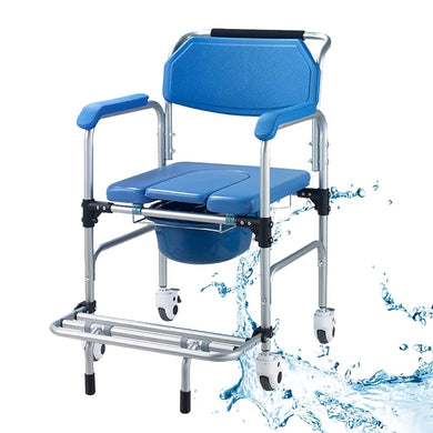 4 IN 1 COMMODE CHAIR ,SHOWER CHAIR, WHEELCHAIR & NORMAL CHAIR ALUMINIUM WITH WHEELS CHINA