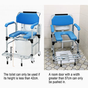 4 IN 1 COMMODE CHAIR ,SHOWER CHAIR, WHEELCHAIR & NORMAL CHAIR ALUMINIUM WITH WHEELS CHINA