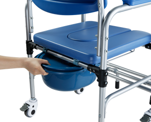 4 IN 1 COMMODE CHAIR ,SHOWER CHAIR, WHEELCHAIR & NORMAL CHAIR ALUMINIUM WITH WHEELS CHINA
