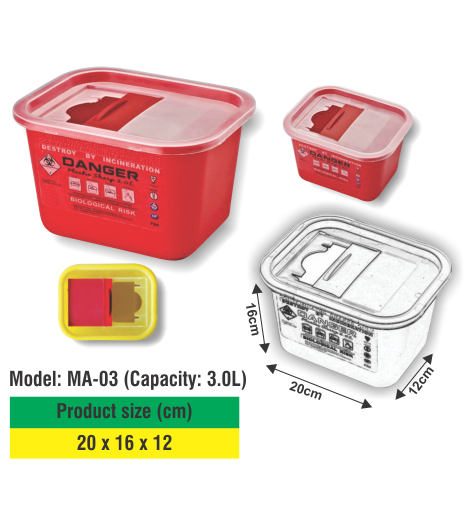 SHARP CONTAINER HS-03 (Capacity: 3.0L)
