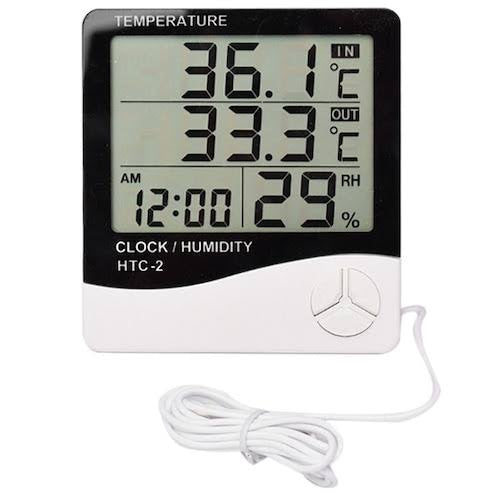 HTC-2 Hygrometer Indoor-Outdoor Dual Temperature and Humidity Meter