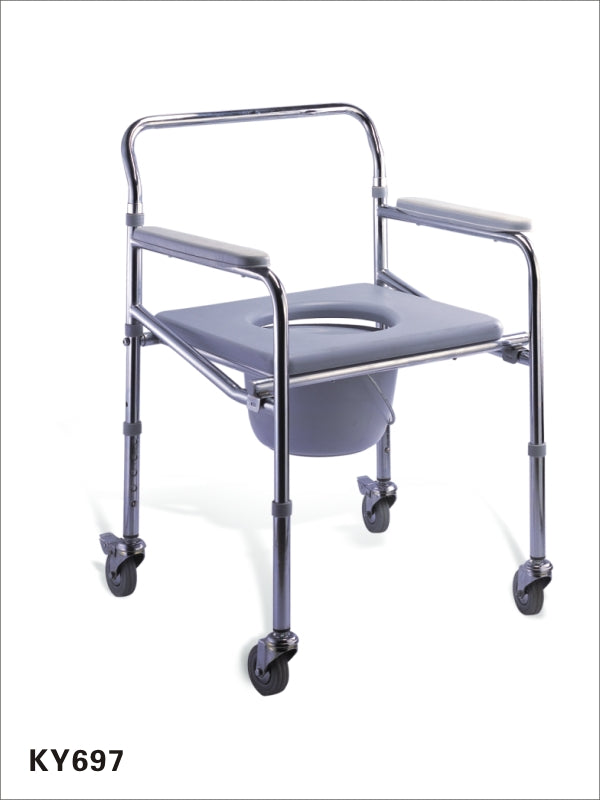 KY-696 COMMODE CHAIR WITH WHEELS FOLDING CHINA