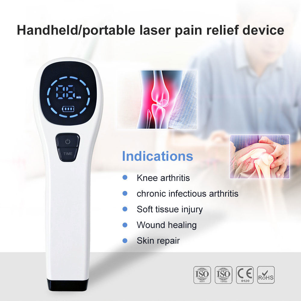 KTS 4x808nm Laser Therapy Device for Sport Injury Back Pain Neck Wrist Body  Pain Relief Machine with Protective Glasses 2600mAh