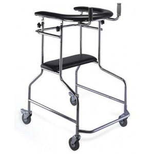 KY971 Walker With Seat & Handles Chrome