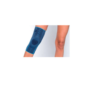 Elastic knee support with silicone padding and side stabilizers – P701
