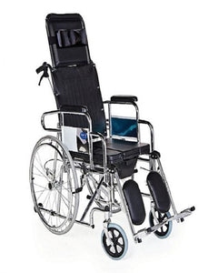 KY608GC-46 Reclining Commode Wheel Chair