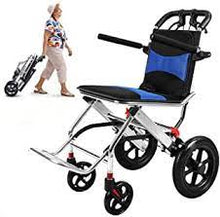 A03-6 Eazin Go Potable Folding Wheelchair Ultra Lightweight Transport Travelling Wheelchair with Hand Brake