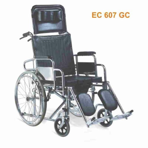 KY608GC-46 Reclining Commode Wheel Chair